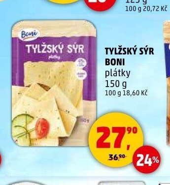 Tylžský sýr Boni plátky