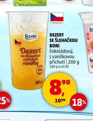 Dezert se šlehačkou Boni