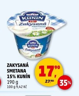 ZAKYSANÁ SMETANA 15% KUNÍN 190 g