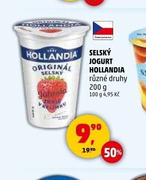 SELSKÝ JOGURT HOLLANDIA různé druhy 200 g