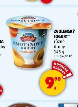 ZVOLENSKÝ JOGURT různé druhy 145 g