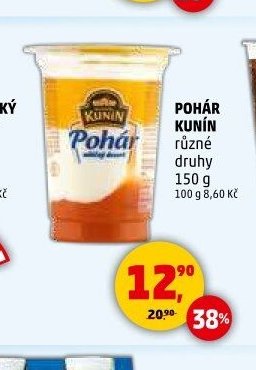POHÁR KUNÍN různé druhy 150 g