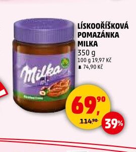 LÍSKOOŘÍŠKOVÁ POMAZÁNKA MILKA