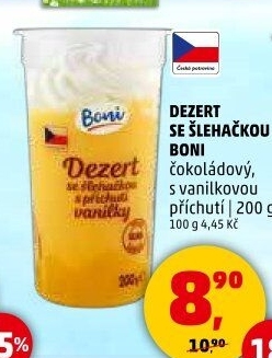 Dezert pudink se šlehačkou Boni