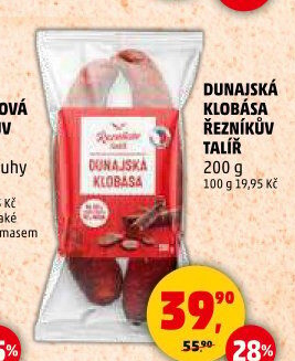 Dunajská klobása Řezníkův talíř