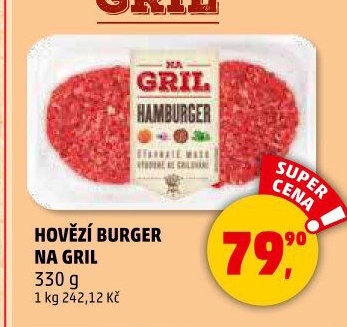 Hovězí burger Na gril Penny