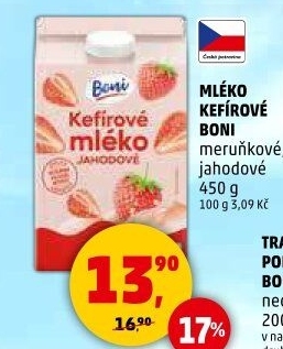 Kefírové mléko ochucené Boni