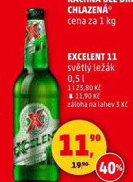 Pivo světlý ležák 11° Excelent