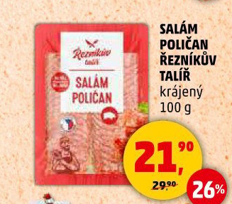 Salám Poličan Řezníkův talíř