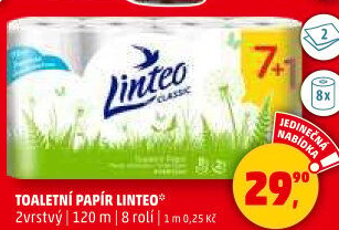 Toaletní papír 2vrstvý Linteo