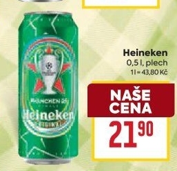 Pivo světlý ležák Heineken