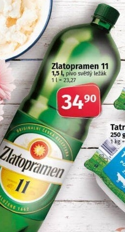 Pivo světlý ležák 11° Zlatopramen