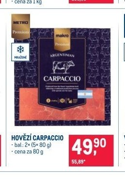 Hovězí Carpaccio
