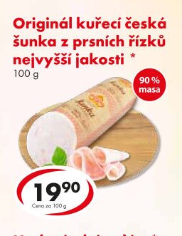 Originál kuřecí česká šunka z prsních řízků nejvyšší jakosti