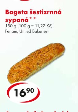 Bageta šestizrnná sypaná