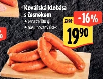 Klobása kovářská s česnekem