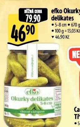 Okurky delikates Efko