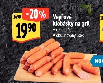 Vepřové klobásky na gril