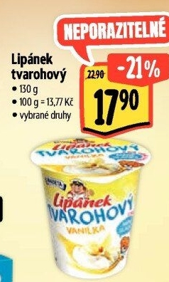 Dezert Lipánek tvarohový Madeta