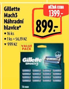 Náhradní hlavice pánské Mach 3 Gillette