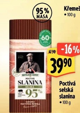 Poctivá selská slanina Kostelecké uzeniny