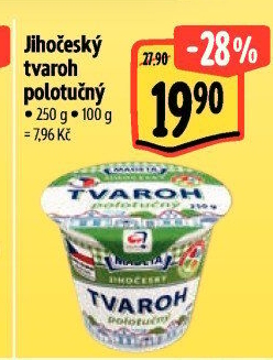 Tvaroh polotučný Jihočeský Madeta