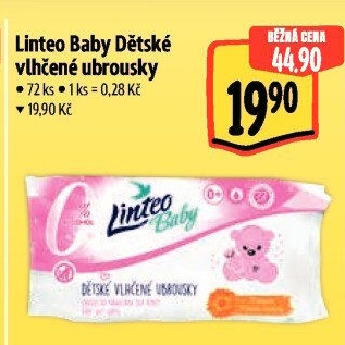 Vlhčené ubrousky dětské Linteo Baby