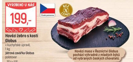 Hovězí žebra s kostí Globus