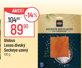 Losos divoký Sockeye uzený Globus
