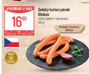 Párky kuřecí Selské Globus