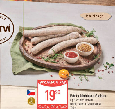 Párty klobása Globus