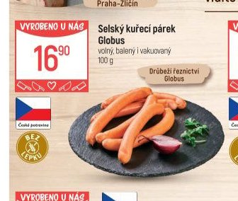 Selský kuřecí párek Globus