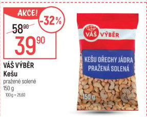 Kešu pražené Váš Výběr