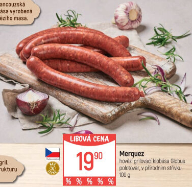 Klobása hovězí Merquez Globus
