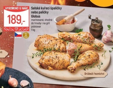 Selské kuřecí stehna marinovaná Globus