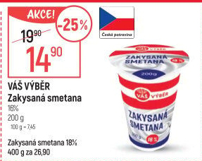 Zakysaná smetana 16% Váš Výběr