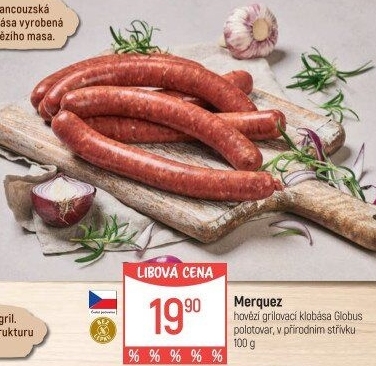 Klobása hovězí Merquez Globus