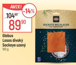 Losos divoký Sockeye uzený Globus