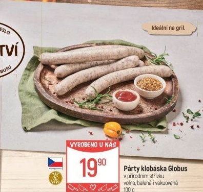 Párty klobása Globus