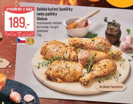 Selské kuřecí stehna marinovaná Globus