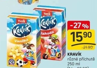 Nápoj mléko ochucené Kravík Tatra