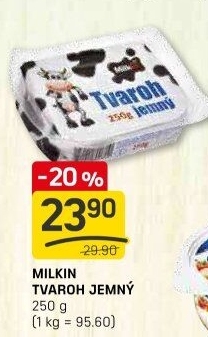 Tvaroh jemný Milkin