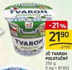 Tvaroh polotučný Jihočeský Madeta