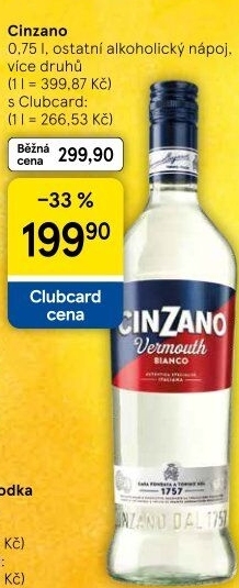 Aperitivy Cinzano