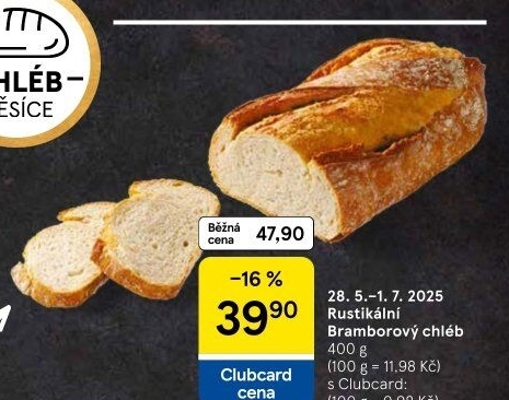 Chléb bramborový rustikální