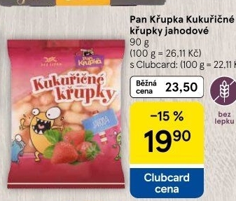 Křupky kukuřičné ochucené bez lepku Pan Křupka Rej