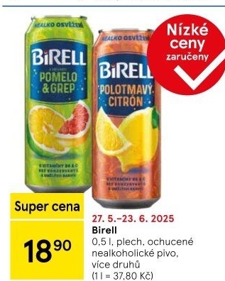 Nealkoholické pivo ochucené Birell