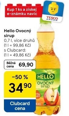 Sirup Extra hustý Hello