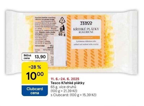Tesco Křehké plátky