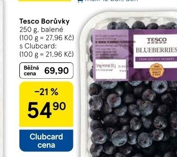 Borůvky Tesco